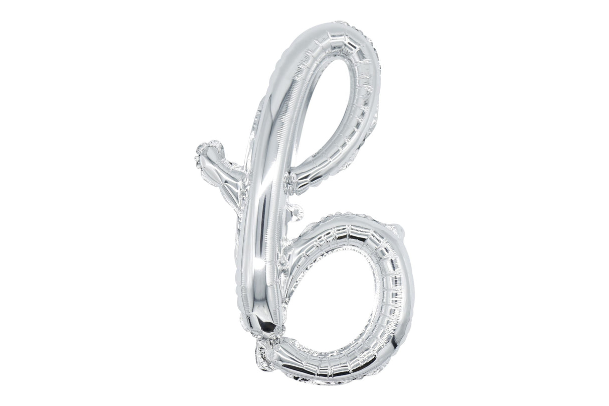 Mini Script Letter Balloons Silver