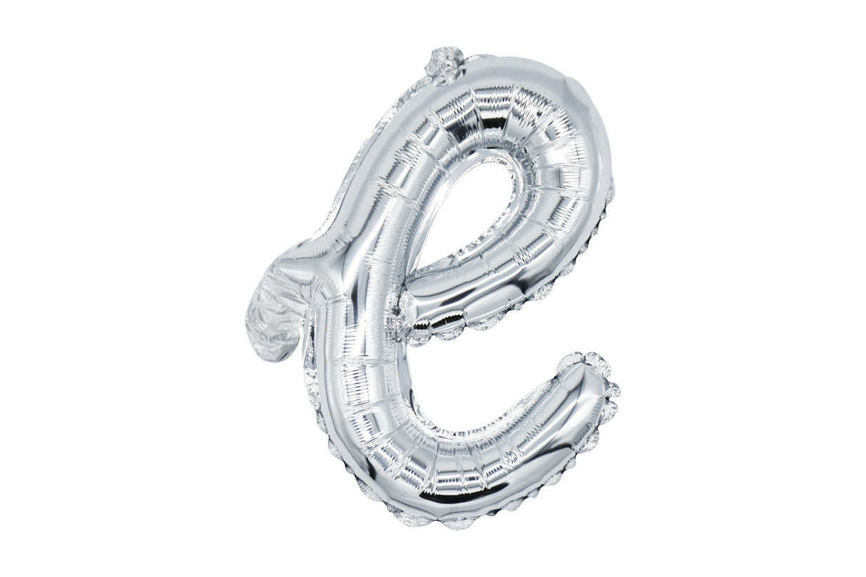 Mini Script Letter Balloons Silver