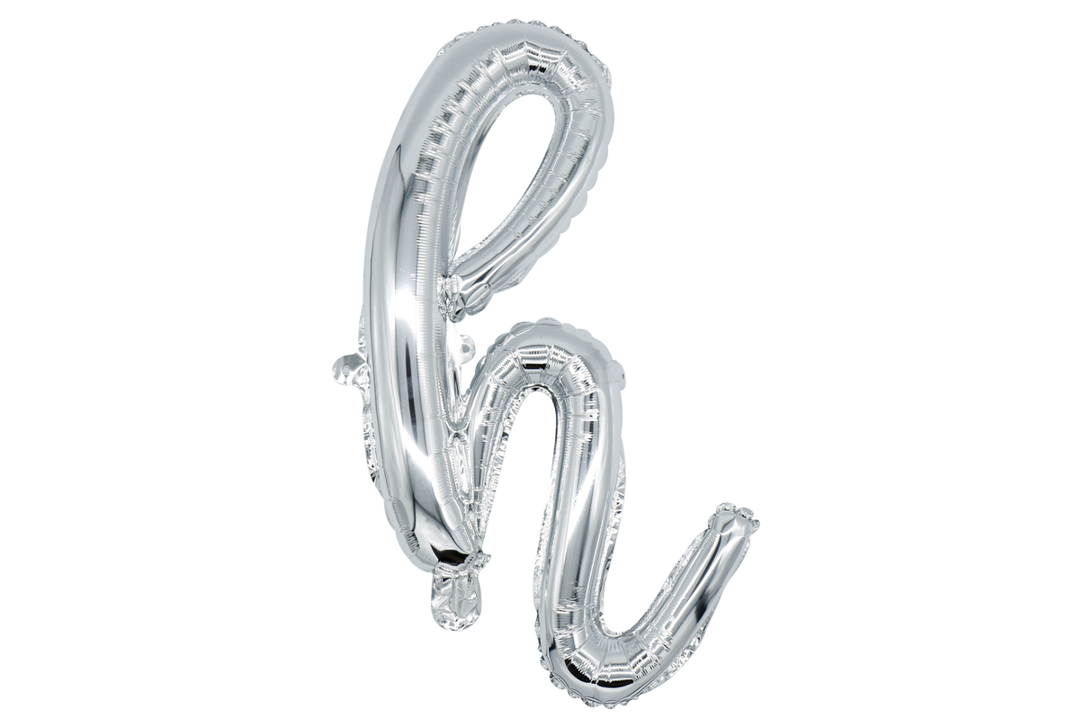 Mini Script Letter Balloons Silver