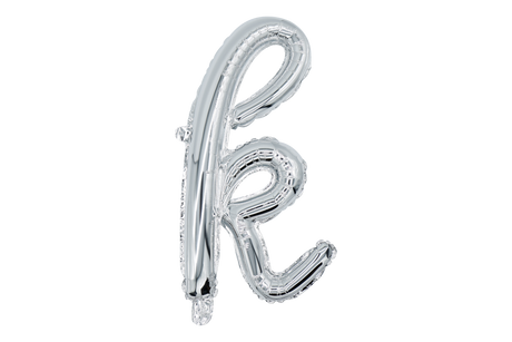 Mini Script Letter Balloons Silver