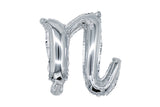 Mini Script Letter Balloons Silver