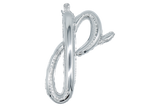 Mini Script Letter Balloons Silver