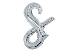 Mini Script Letter Balloons Silver