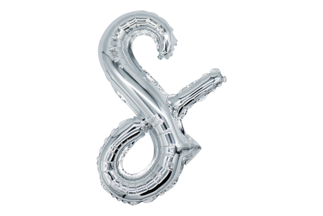 Mini Script Letter Balloons Silver