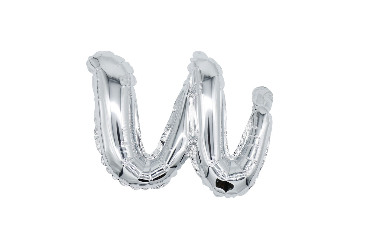 Mini Script Letter Balloons Silver