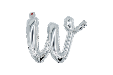 Mini Script Letter Balloons Silver