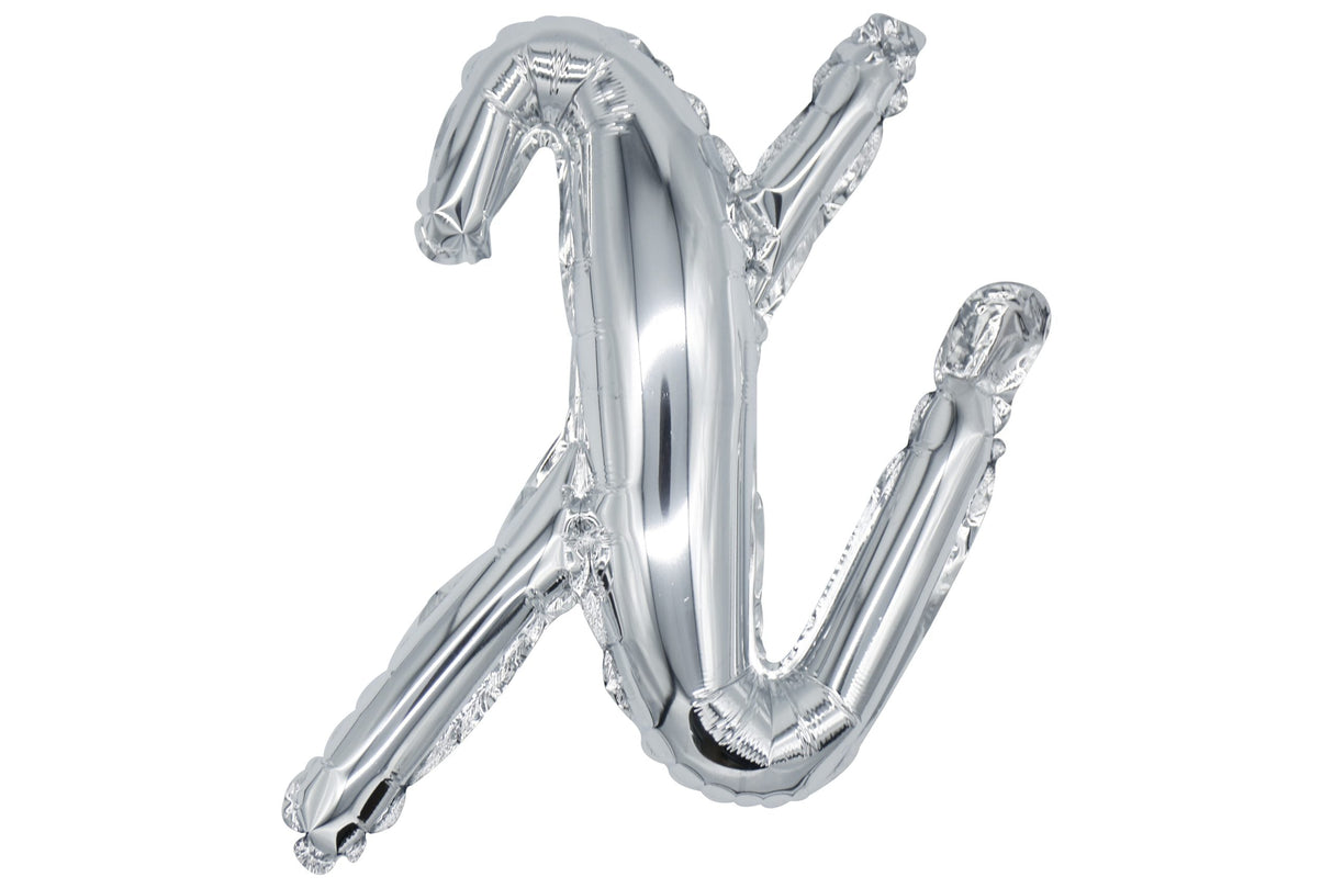 Mini Script Letter Balloons Silver