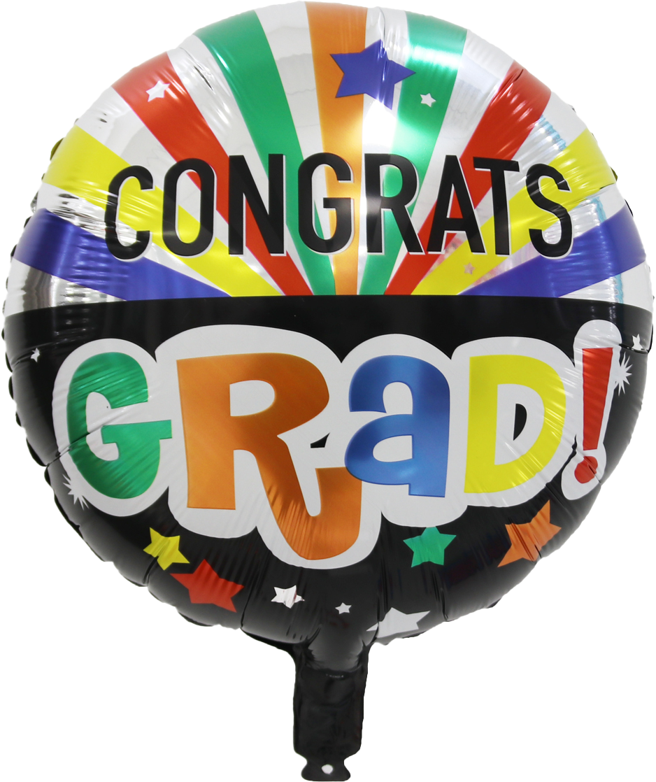 Graduation CONGRATS GRAD HALF BLACK COLORED DOTS