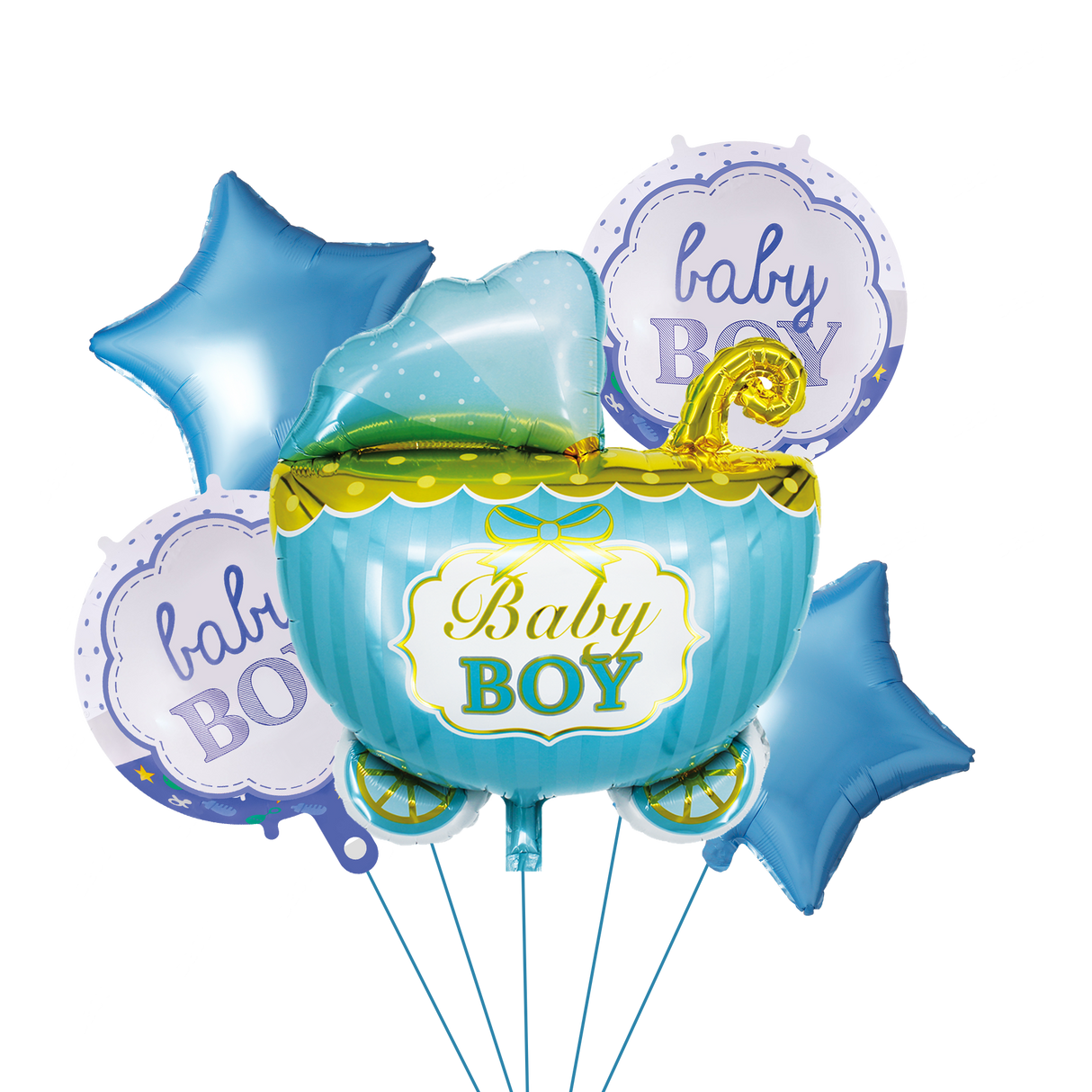 BABY BOY CARRIAGE BOUQUET