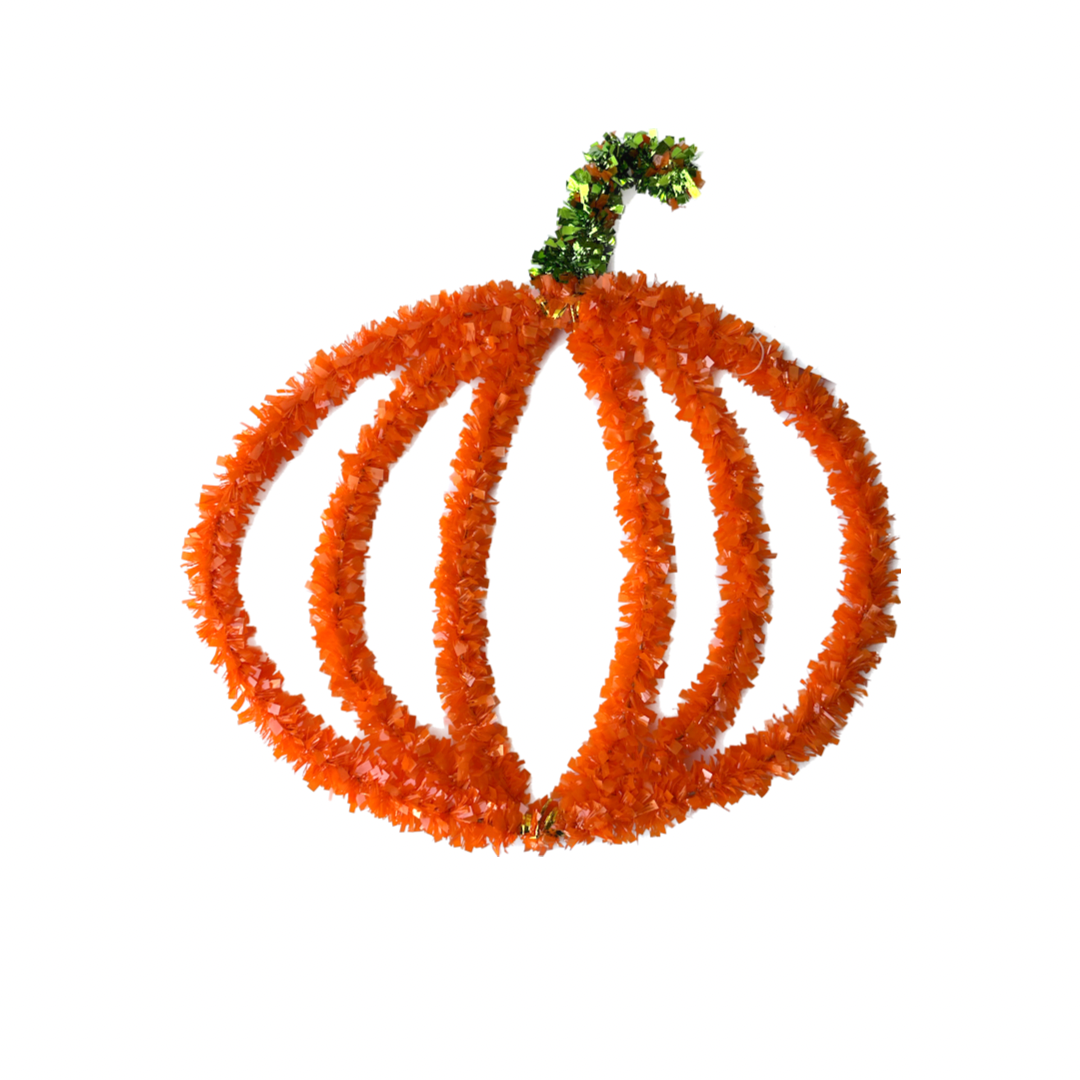 Halloween Pumpkin Tinsel Decoration