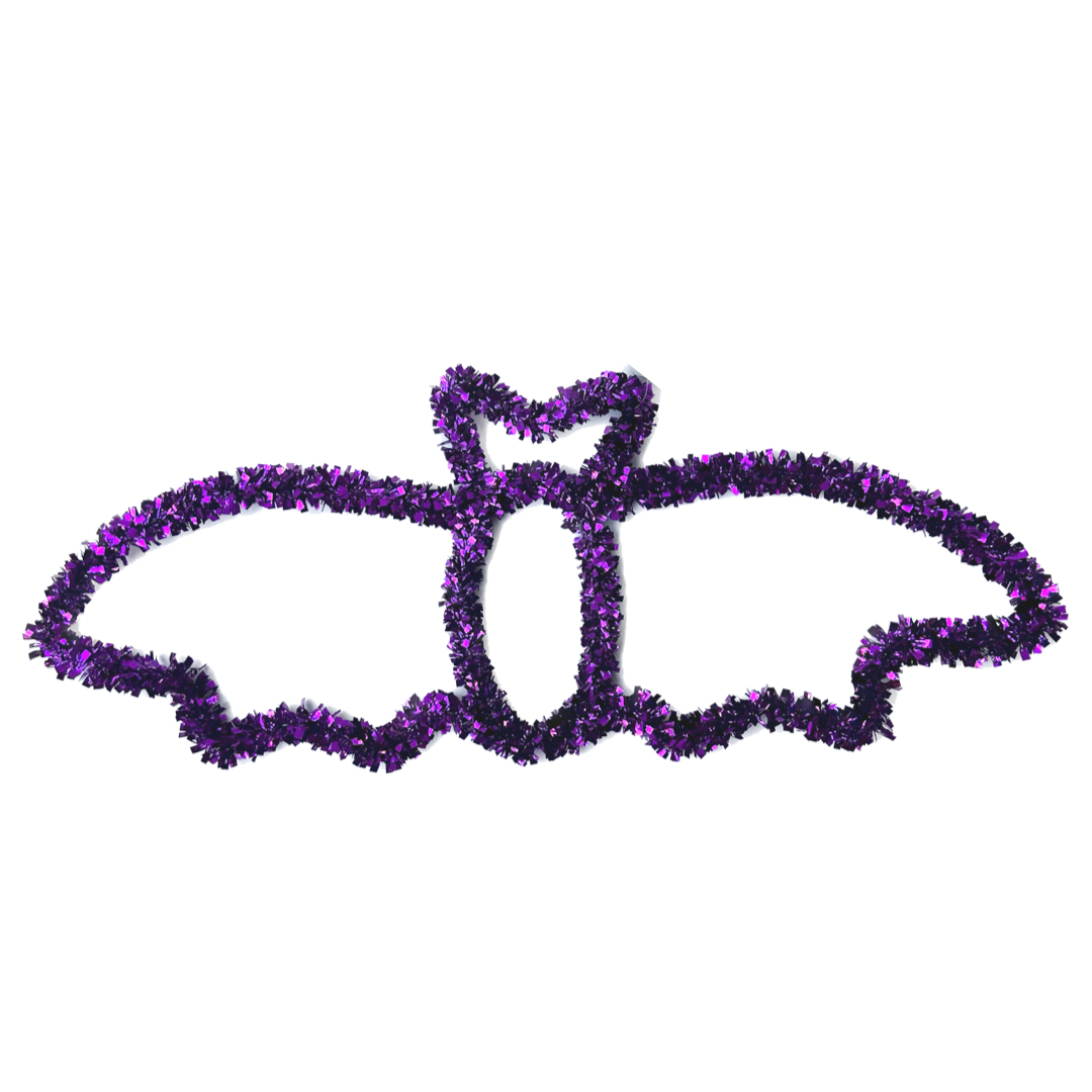 Pink Tinsel Bat Halloween Decoration Brillante