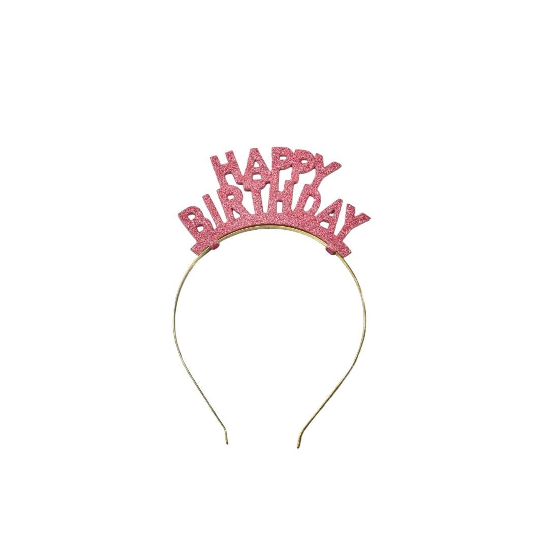 Happy Birthday Pink Headband