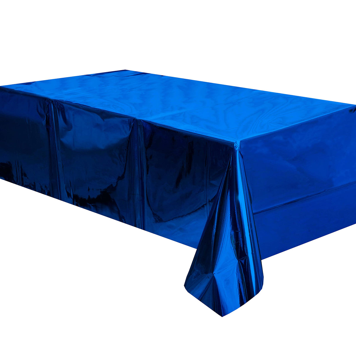 BLUE METALLIC TABLE COVER