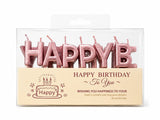 Happy Birthday Candle Gold & Silver