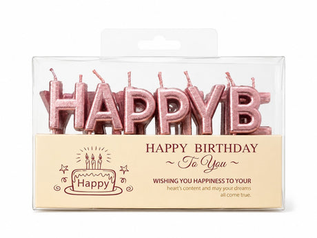 Happy Birthday Candle Gold & Silver