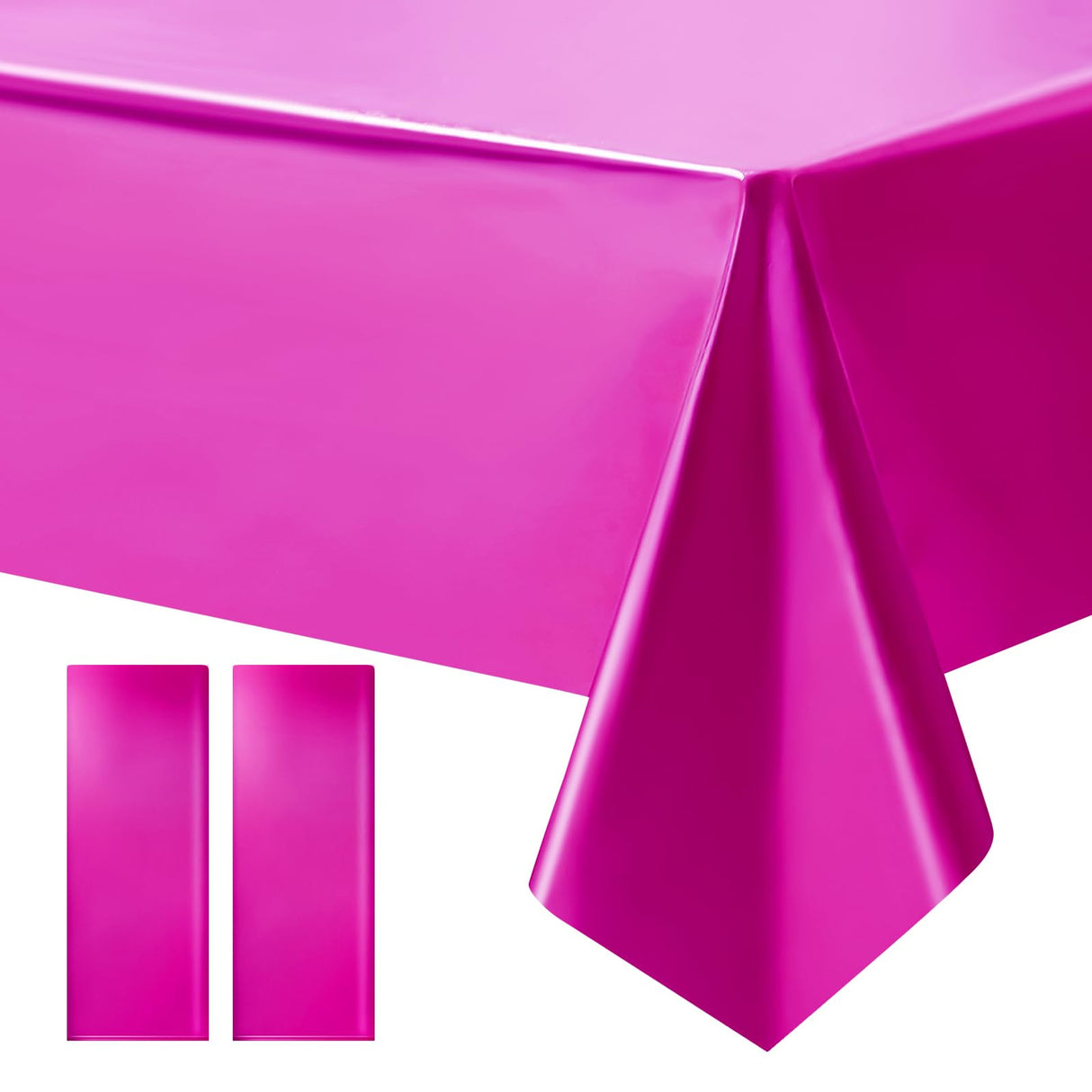 HOT PINK METALLIC TABLE COVER