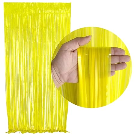 NEON FOIL FRINGE CURTAIN