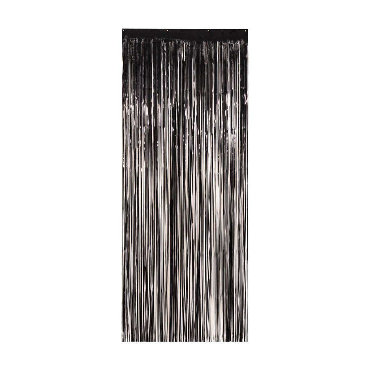 METALLIC FRINGE CURTAIN