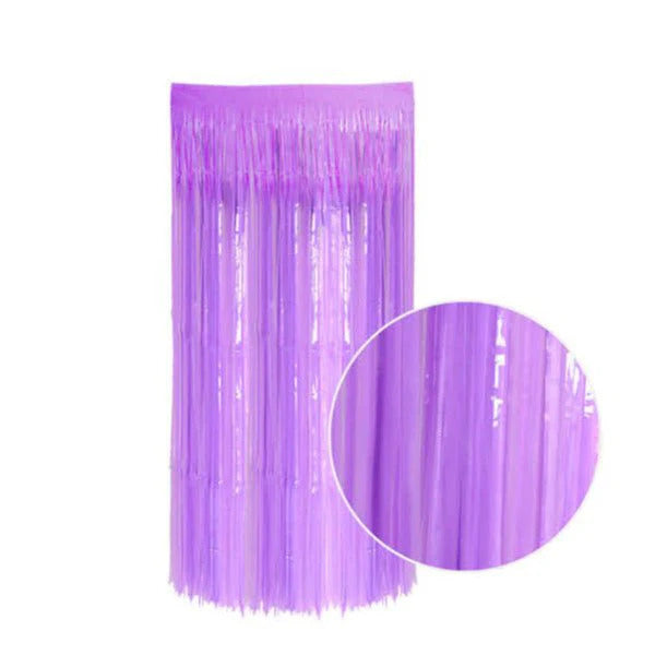 NEON FOIL FRINGE CURTAIN