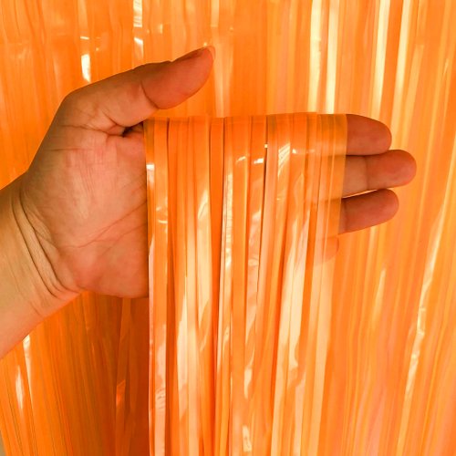 NEON FOIL FRINGE CURTAIN