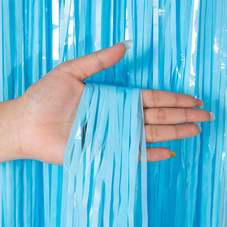 NEON FOIL FRINGE CURTAIN