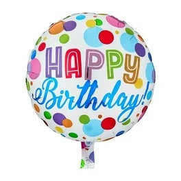 18 INCH HAPPY BIRTHDAY  COLORFUL CONFETTI BALLOON