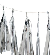 5 FOIL TASSELS SILVER