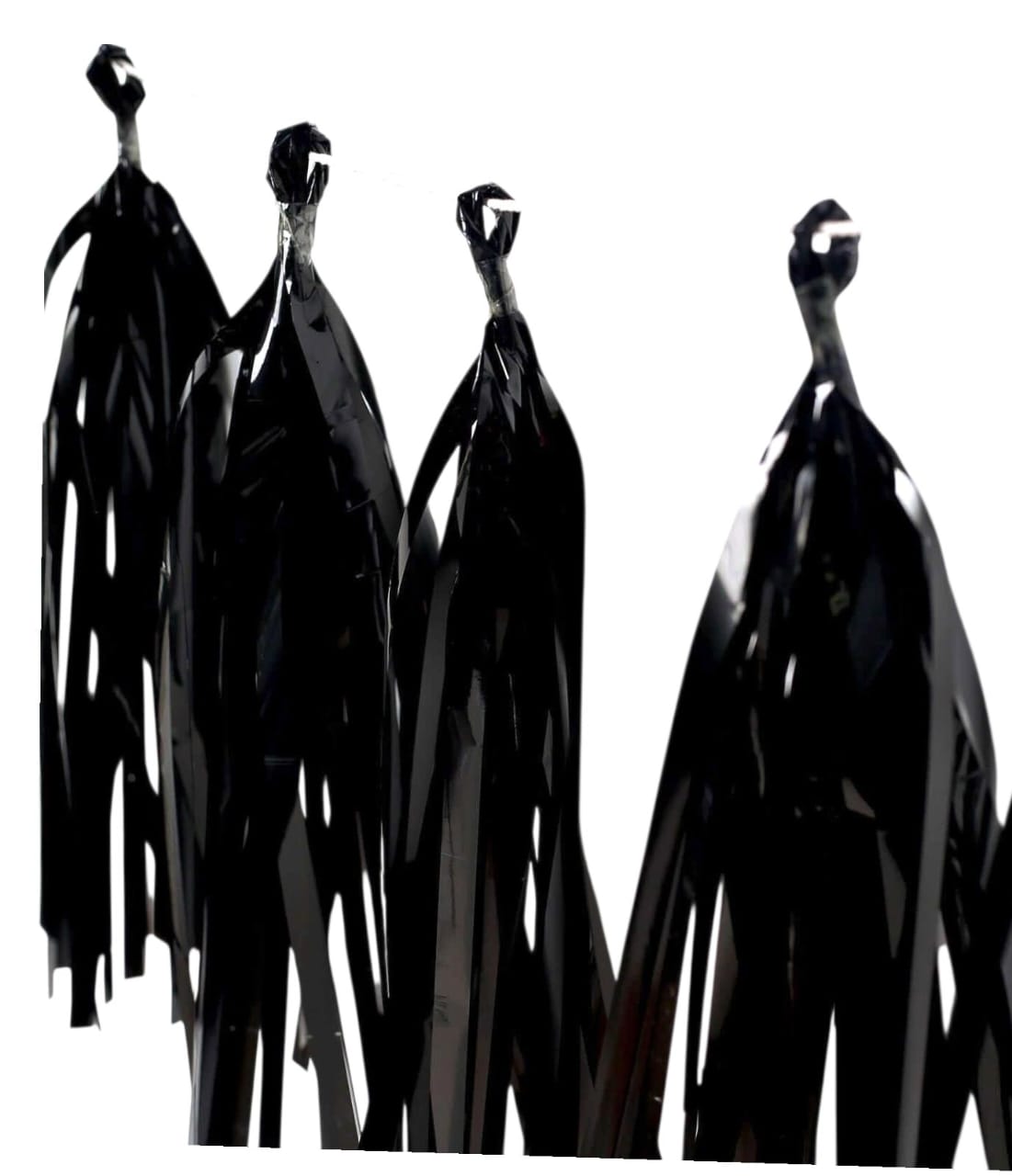 5 FOIL TASSELS BLACK