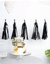 5 FOIL TASSELS BLACK