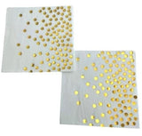 POLKA DOTS GOLD STAMP NAPKINS
