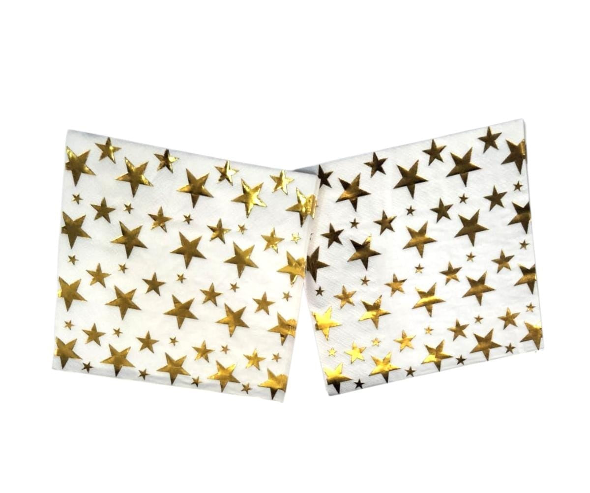STARS GOLD STAMP NAPKINS