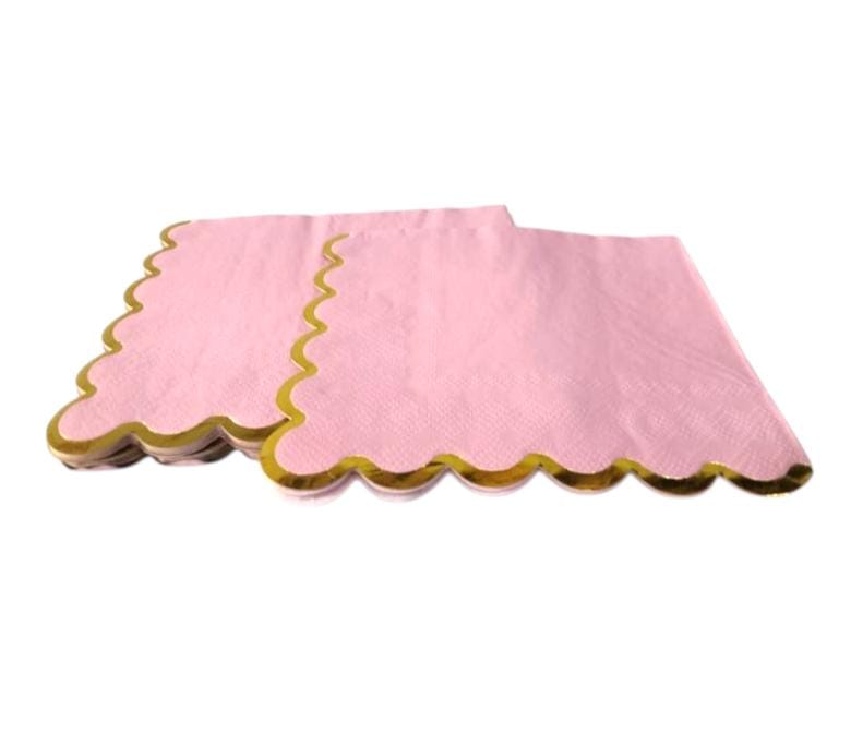 GOLD FRAME NAPKIN PINK