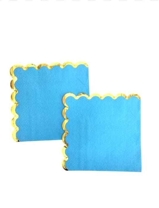 GOLD FRAME NAPKIN LIGHT BLUE