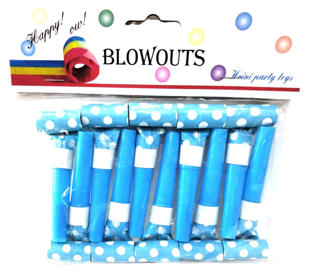 POLKA DOT BLOWOUT 10 PCS BLUE