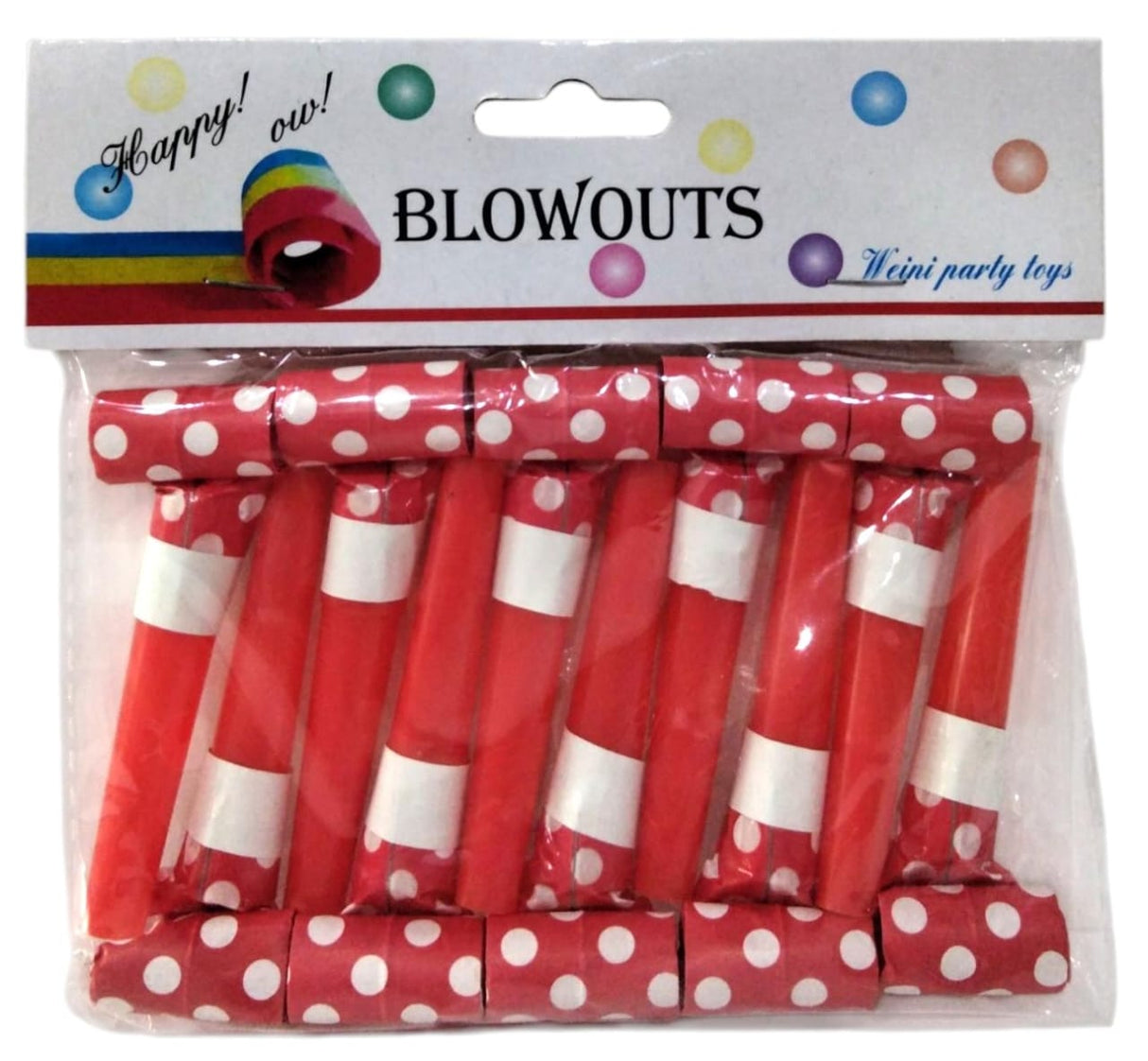 POLKA DOT BLOWOUT 10 PCS RED