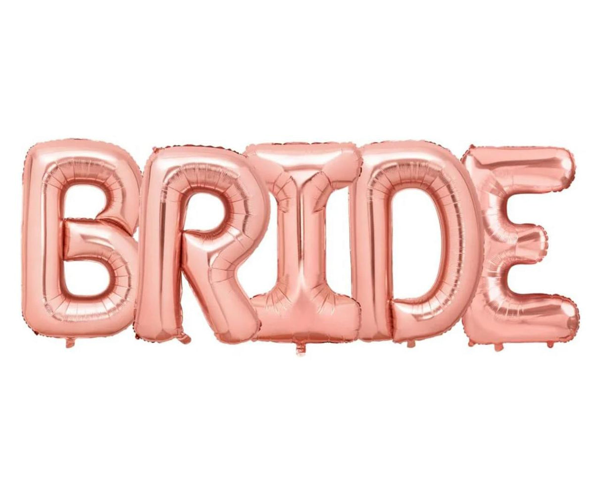 34" LETTER BRIDE ROSE GOLD BALLOON