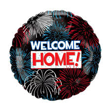 18 Inch Welcome Home Fireworks Balloon