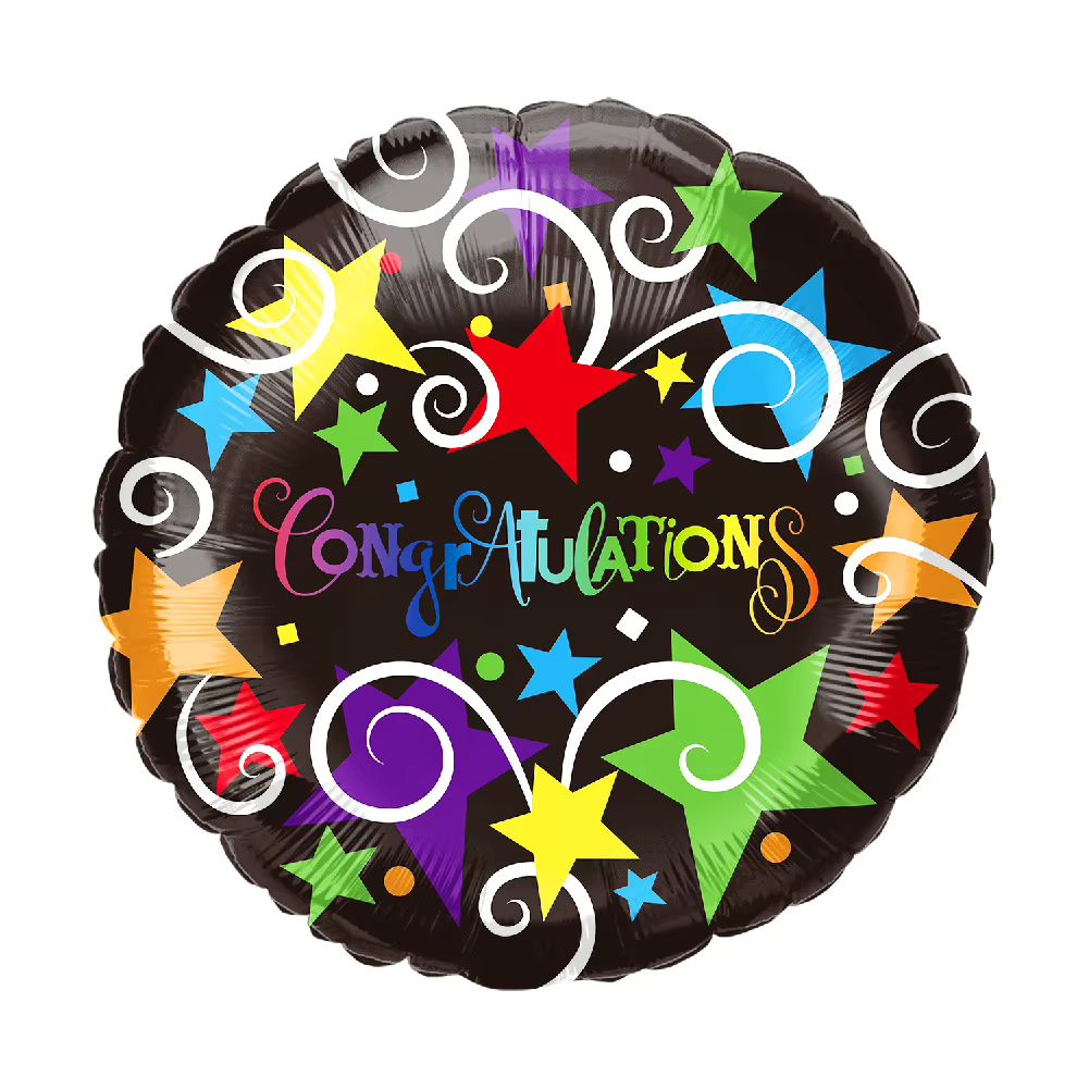 18 Inch Congratulations Stars Balloon