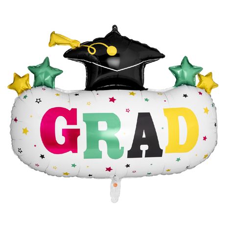 38 Inch Grad with Cap On Top Balloon