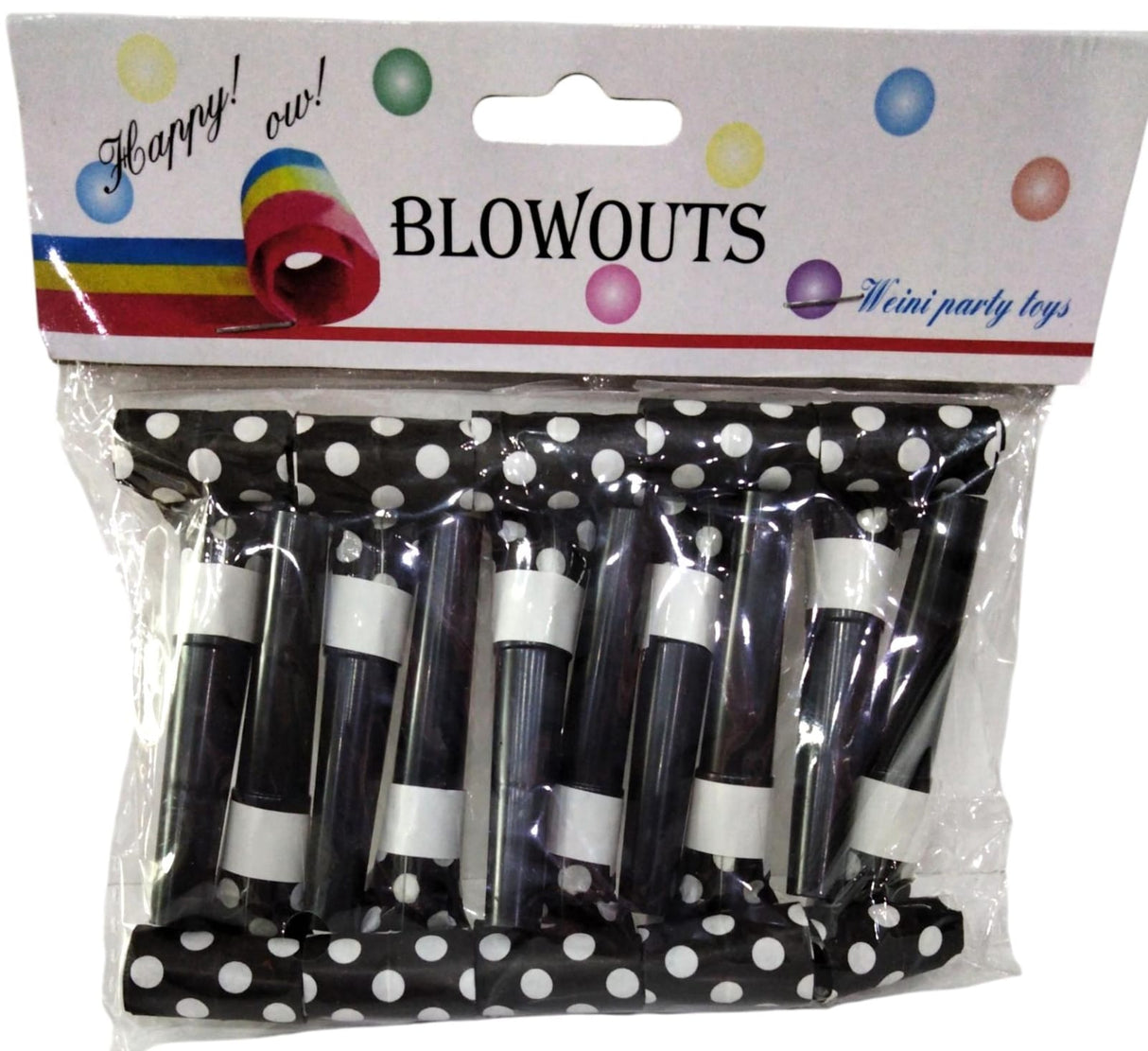POLKA DOT BLOWOUT 10 PCS BLACK