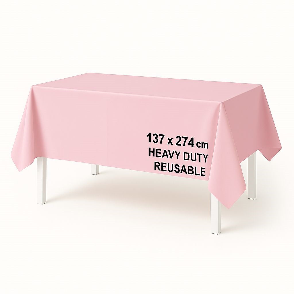SOLID COLOR TABLE COVER PINK