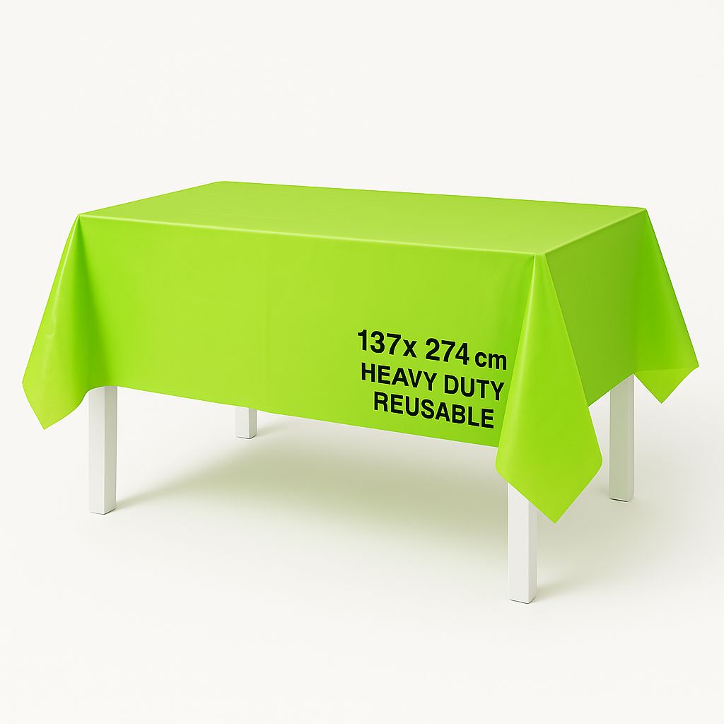 SOLID COLOR TABLE COVER LIME GREEN
