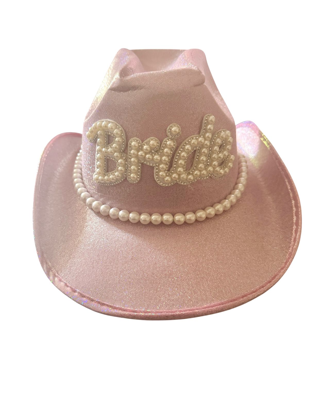 BRIDE PINK COW BOY HAT
