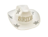 BRIDE WHITE COW BOY HAT