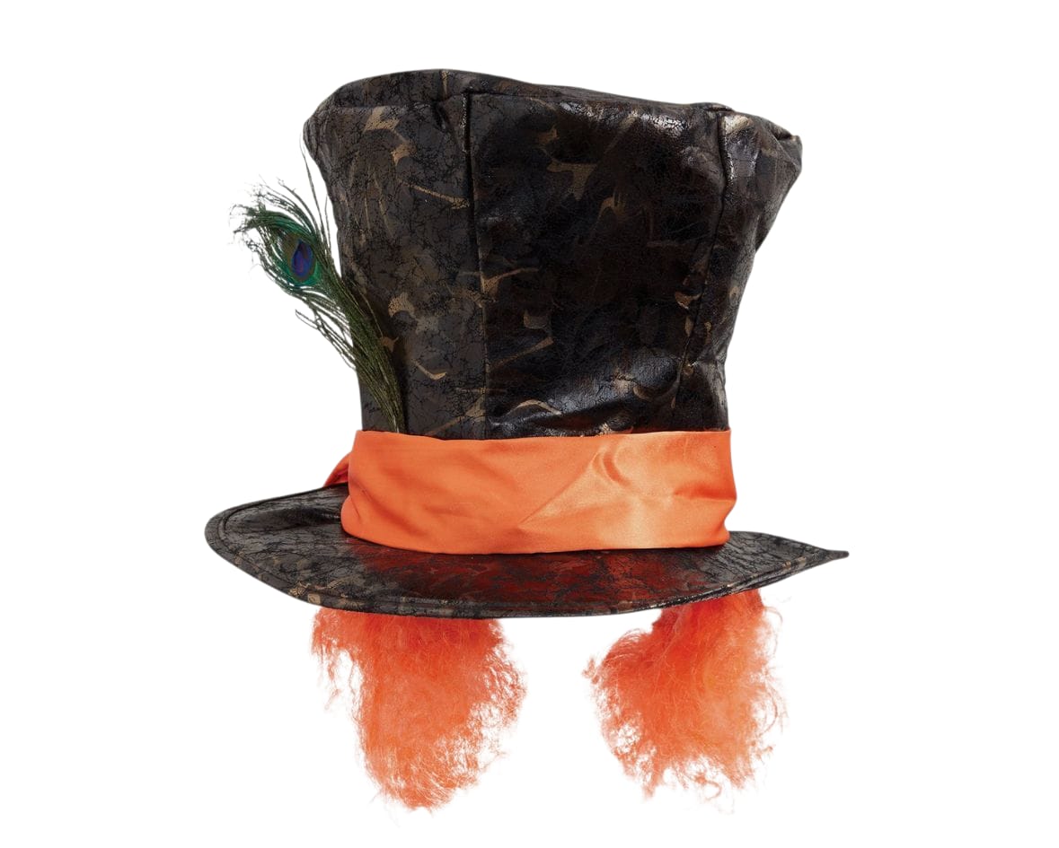MAD HATTER HAT WITH ORANGE HAIR
