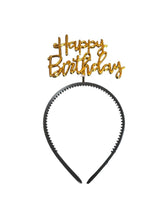 HAPPY BIRTHDAY METALLIC HEAD BAND GOLD