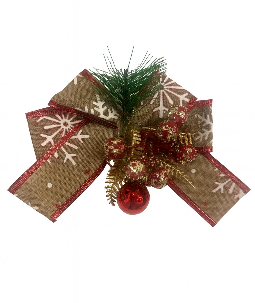CHRISTMAS RED ORNAMENTS BOW