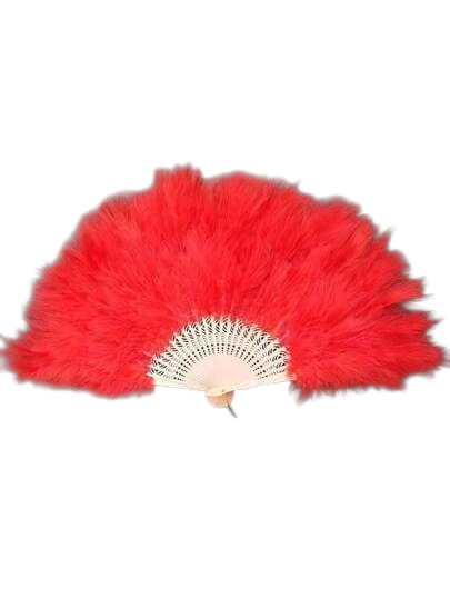 FEATHER FAN RED