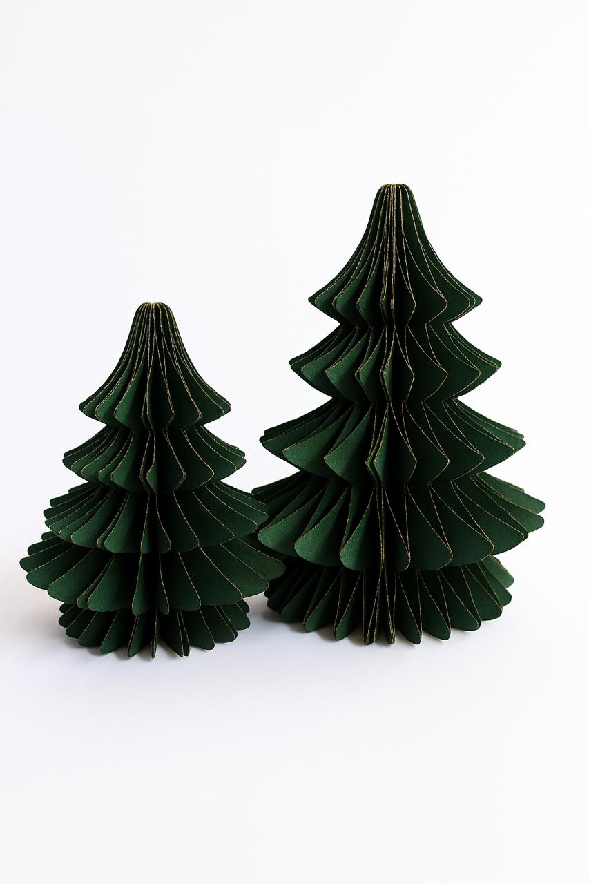PAPER CHRISTMAS TREE  GREEN 20 CM
