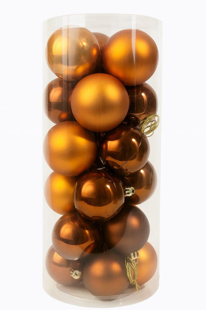 ROSE GOLD AND CHROME ORNAMENTS 6CM